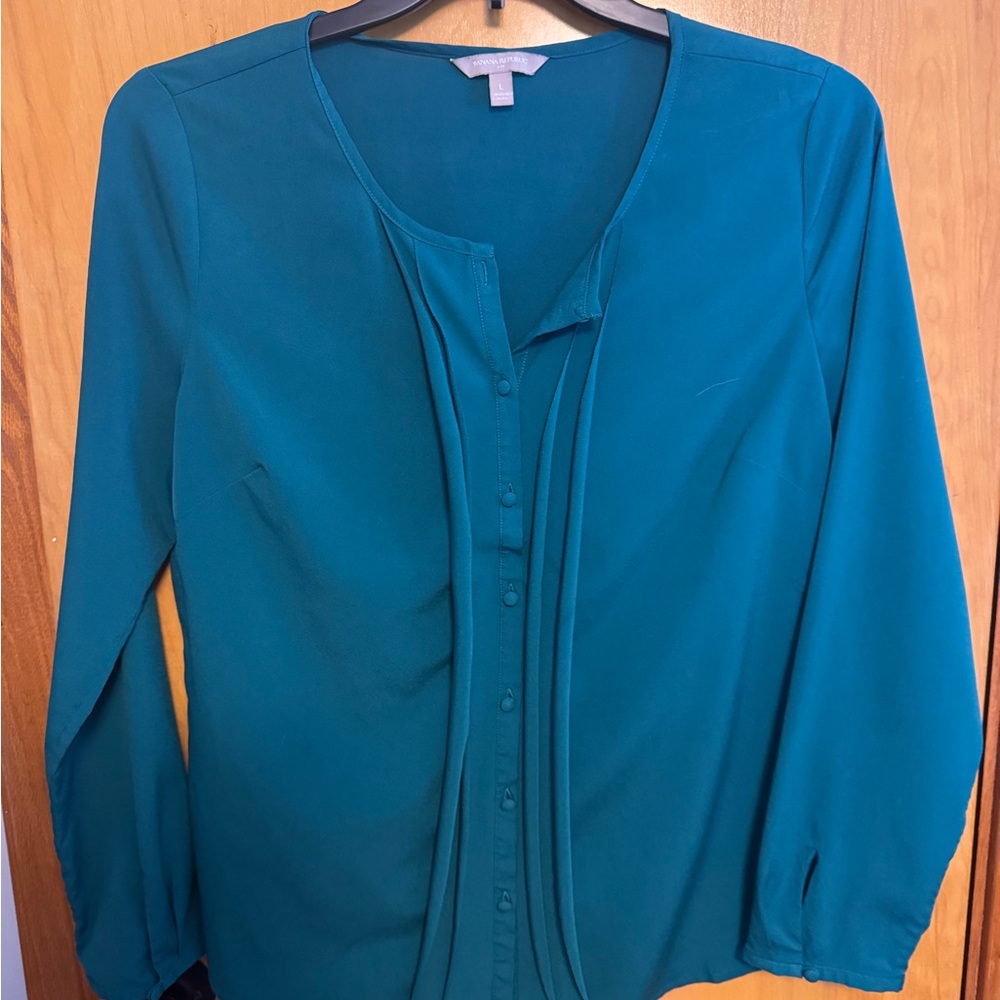 Banana Republic Teal Women's Blouse